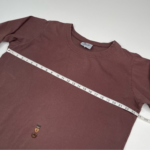 Vintage Mishi Top Lagenlook Tee Brown Boho Bohemian Hippie Minimalist Neurtral - Picture 7 of 13